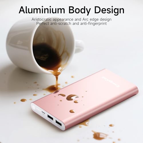 Pilot 4GS Portable Charger 12000mAh Fast Charging Power Bank Dual 3A High-Speed Output Battery Pack Compatible with iPhone 16 15 14 13 12 11 and More(Charging Cable Included (Rose Gold) - Image 5