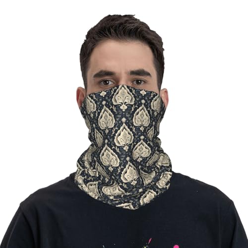 Neck Gaiters For Men Women - Vintage Pattern Blue Print Breathable Head Scarf, Balaclava Face Mask Cover, Neck Scarf Bandana3