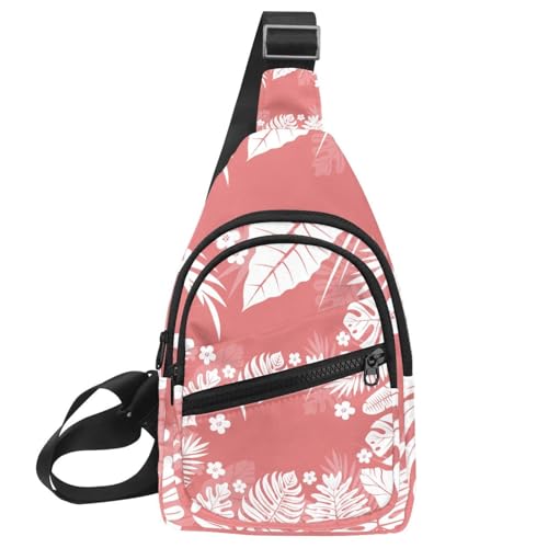 Sac à dos à bandoulière ergonomique et léger motif tropical