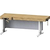 kaiserkraft | Profi-Hobelbank | elektrisch höhenverstellbar | 2 Arbeitsplätze...