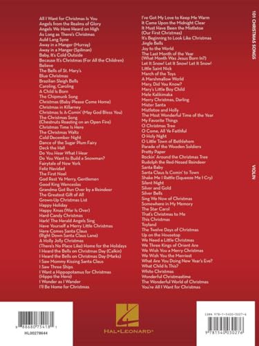 101 Christmas Songs for Violin | Holiday Sheet Music Songbook for Violin Players | Easy Violin Christmas Music for Beginners and Intermediate Students | Popular Carols and Festive Favorites - Image 2