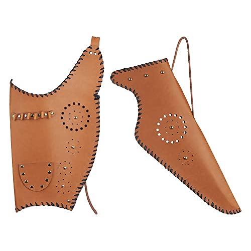 Toparchery Arrow Quiver Hip Recurve Bow Case Bag Leather Backpack For Traditional Longbow Brown Adjustable Straps #TOP30