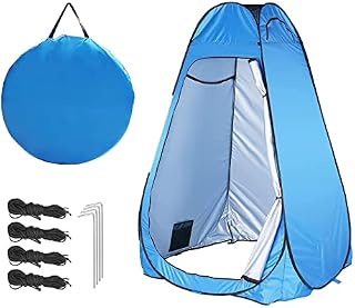 WOLFHOME Toilet Tent for Camping, Pop Up Toilet Tent Portable Shower Privacy Tent, Waterproof Anti-UV Fish Tent, Pop Up Changing Tent for Camping Shower, Toilet, Fishing, Bathing, with Carrying Bag
