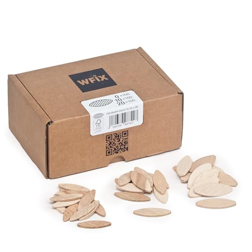 WFix Flachdübel Sortiment Größe 0 10 20 je 100 Stück FSC Buche massiv