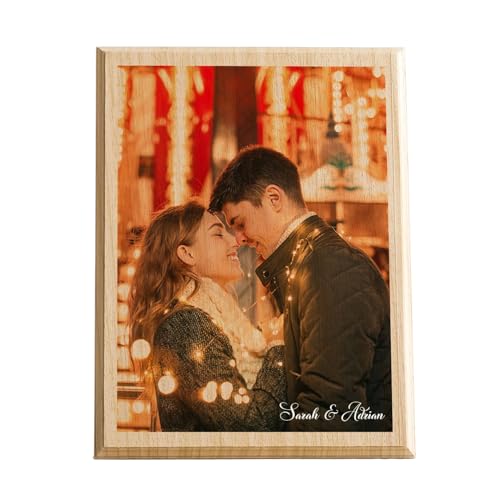 Personalized Engraved Wooden Photo Plaque