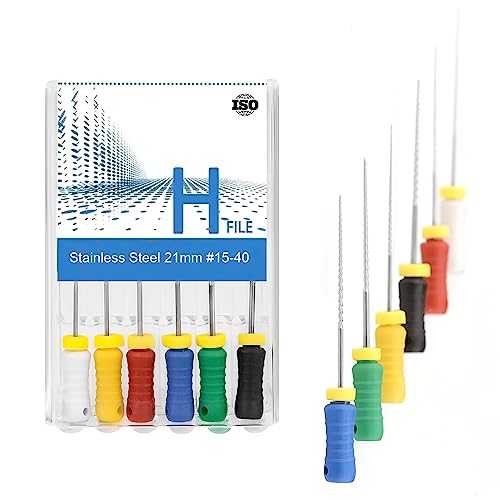 Oubo 6Pcs/Pack Stainless Steel Endo H-File Hand Use Endodontic Files #15 Endo Rotary Files thumb #1