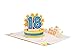 Produktbild UNICUM Geburtstagskarte 3D Pop-Up 18. Geburtstag | Glückwunschkarte zum achtzehnten Geburtstag | mit Umschlag | Volljährigkeit | Happy Birthday APB027A
