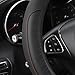 AUCELI Elastic Car Steering Wheel Cover, Stretch Anti-Slip Vehicle Steer Wheel Protector, Breathable Steer Wheel Protective Guard Fit for 14.5-15 Inches, Universal Automotive Accessories (Black)