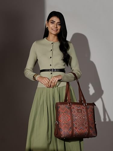Image of ZOUK Office Bag | Stylish Bags for Office Use | Laptop Bag 15.6 inch | Stylish Tote for Office Use | Purse for Women | Vegan Leather Handbag | Daily & Travel Use