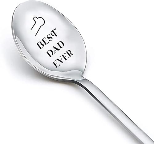 Cuchara de regalo para papá de hija, hijo, regalos del día del padre para papá, papá, té, café, regalos para hombres, regalo de cumpleaños de