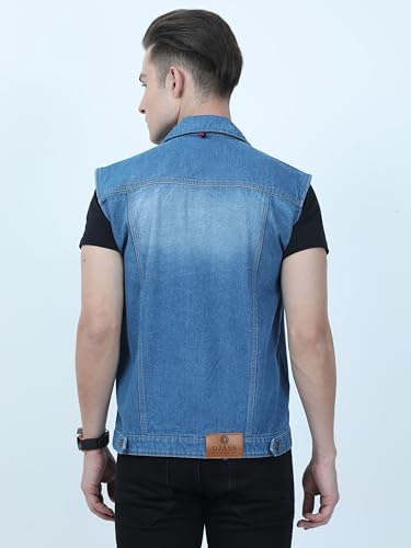 Image of VROJASS Denim Casual Half Sleeeves Men's Jacket Classy Winter Wear for Boy's(JX-OV1S-SFDQ)