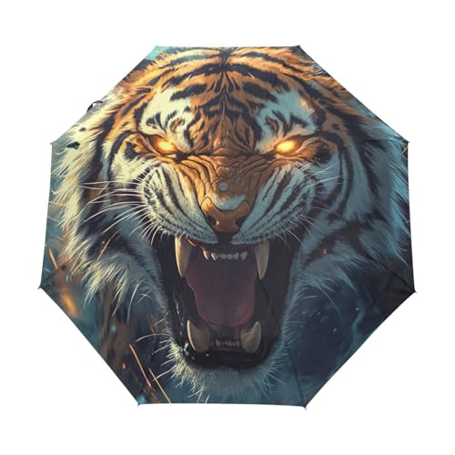 Parapluie pluvieux femme GAIREG Cool Tiger compact pour sac à main