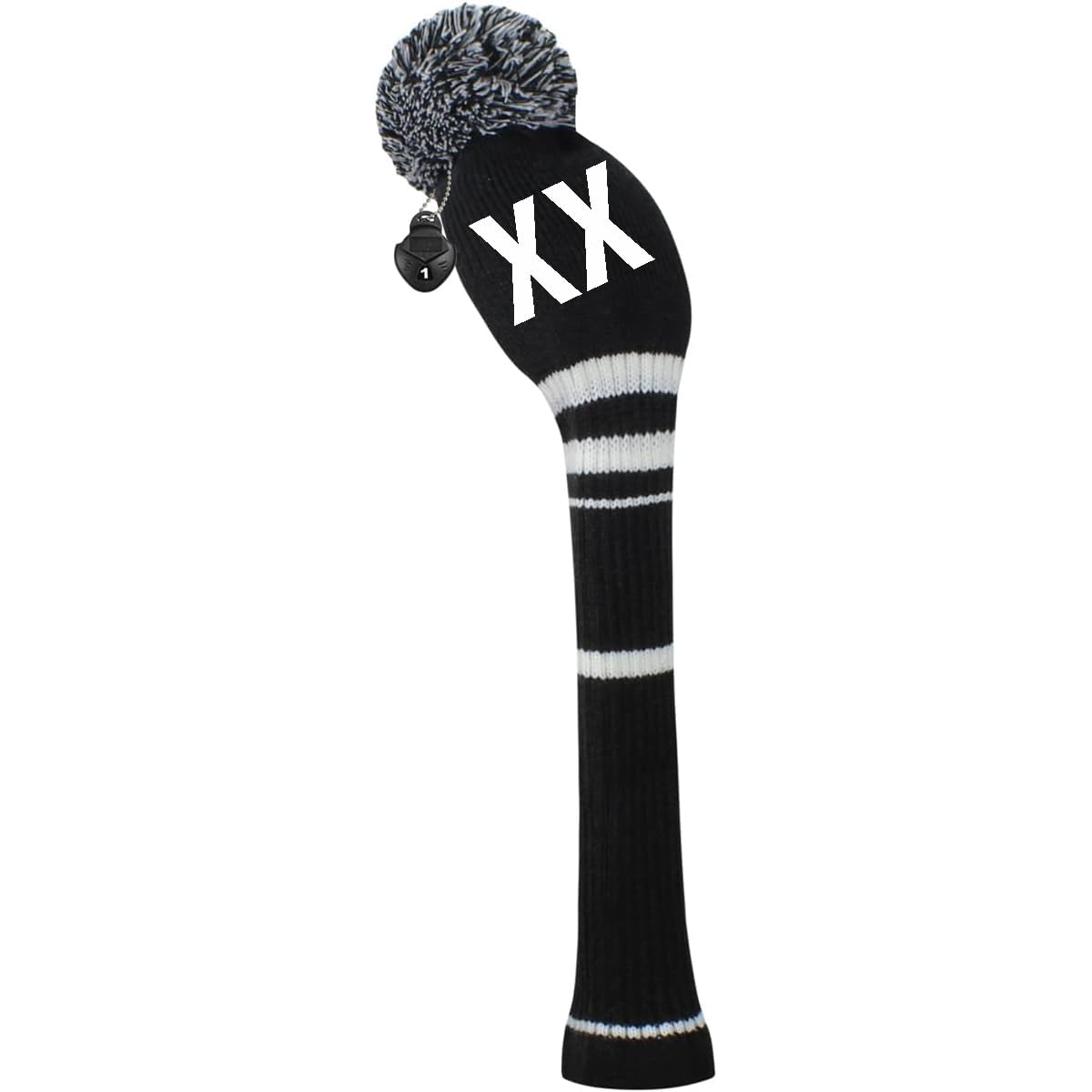 Scott Edward 1 Piece Driver Wood Knit Golf Head Cover, Customized Numbers/Letters, Such as 1, 3, 5, S, L,Single Side,Black Stripe โ image 1