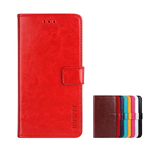 TIANYUE Hülle für Huawei Mate 50 RS Porsche Design Schutzhülle lederhülle Leder Handy Brieftaschenetui mit Flip Kartensteckplatz Handyhülle für Huawei Mate 50 RS Porsche Design, Rot