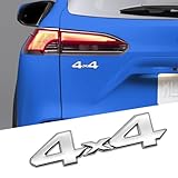 Tecledsn Universal 4X4 Emblem Badge 3D Logo, 3D Metal Matte Black Logo Trunk Badge, Full Coverage Adhesive Replacement for Toyota 4Run, Tac, Tun SUV Truck Pickup Model