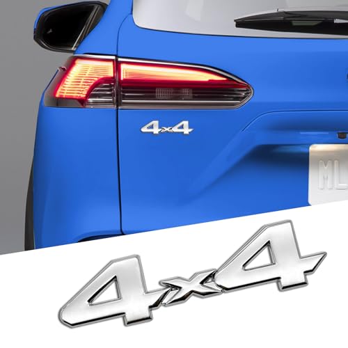 Tecledsn Universal 4X4 Emblem Badge 3D Logo, 3D Metal Matte Black Logo Trunk Badge, Full Coverage Adhesive Replacement for Toyota 4Run, Tac, Tun SUV Truck Pickup Model -  qph6019
