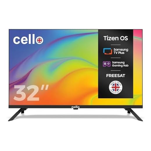 Cello C3225TZ Frameless 32 inch HD Ready Smart TV Powered by Samsung Tizen Operating System Cloud Gaming without Console - Bluetooth, HDMI, USB & Wi-Fi Connectivity - 2025 Model Made in UK
