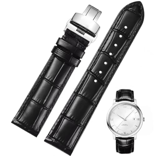 Image of Genuine Leather Watch Bands, Italian Alligator Grain Embossed Watch Straps,Quick Release Replacement Deployment Buckle Leather Watch Straps 12mm 14mm 15mm 16mm 17mm 18mm 19mm 20mm 21mm 22mm 23mm 24mm