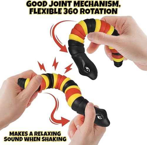 Image of Chocozone Crawling Caterpillar Toy Toddler Toys for Kids Flexible Clicky Sound Making Sensory Toys for 2+ Years Old Boys & Girls - 23cm Snake