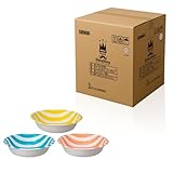【ケース販売】 サンナップ 使い捨て食器 ピンク イエロー ブルー 410ml 1680枚(7枚×240パック) 4.4×15.5×15.5cm しましま ペーパー ボウル P4107SIM