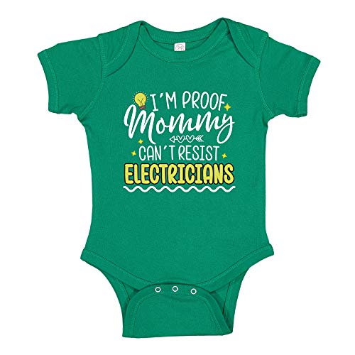 I'm Proof Mommy Can't Resist Electricians Baby Bodysuit One Piece or Toddler Shirt Funny Electrician Dad Gift