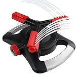 Nankoyal Wassersprinkler für Rasen, 3-armiges wassersparendes Sprühsystem für große...