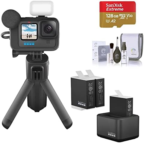 GoPro HERO11 Black Creator Edition Waterproof Action Camera Power, Bundle with 128GB Memory Card, 3X Battery, Dual Battery Charger, Cleaning Kit GoPro HERO11 Black Creator Edition Waterproof Action Camera Power, Bundle with 128GB Memory Card, 3X Battery, Dual Battery Charger, Cleaning Kit