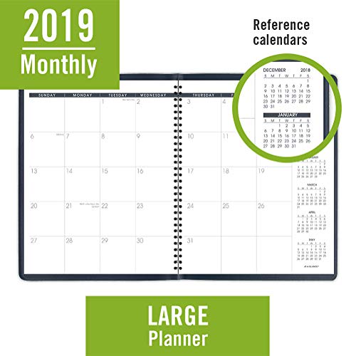 At-A-Glance 2019 Monthly Planner, 9" X 11", Large, Navy (7026020) #TOP2