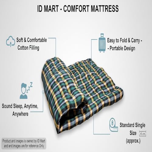 Image of Hb Msala Quality Soft Cotton Multicolour Mattress Quilt Rectangle Type 72x46 Inch 4 Kg Single Bed