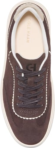 Cole Haan Cole Haan Women's Grand Crosscourt Arlowe Sneakers, Chocolate Suede/Gold, 7-B US