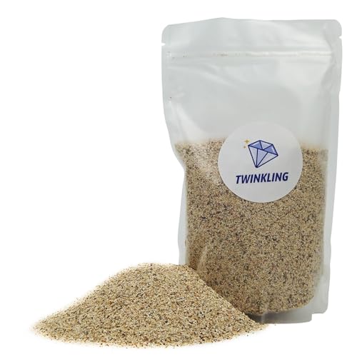 TWINKLING Silica Sand, Aquarium Sand, Horticultural Sand, Vermiculite, Coarse Sand for Plants, Fire Pit, Aquarium, Fish Tank, Resin Art, DIY Craft, Vase Filler, Home Decor, 410g/14.5oz (30-60 Mesh)