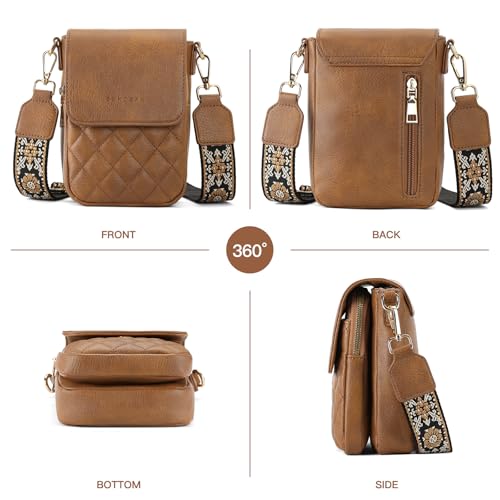Image of SENDEFN Cell Phone Purses for Women Small Crossbody Bag Shoulder Handbag with Adjustable Strap