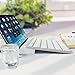 immagine 1HANYEAL Tastiera Bluetooth wireless universale wireless sottile portatile con tasti di risposta rapida per iPad Mini, Air, Pro, nuovo iPad, iPhone, smartphone Android (bianco)