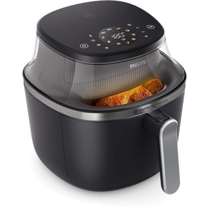 Philips Air Fryer Series 3000 NA331/00, 6,2 L, RapidAir Plus Technology, 1700 W, color negro