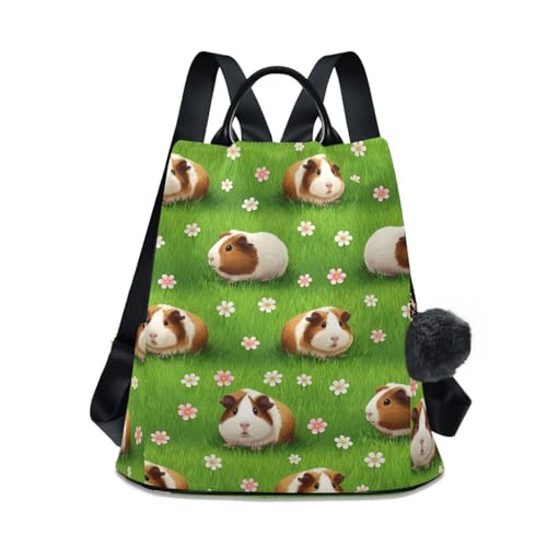 Sac à dos femme motif animal mignon vert pour voyage sécurisé multi-poches