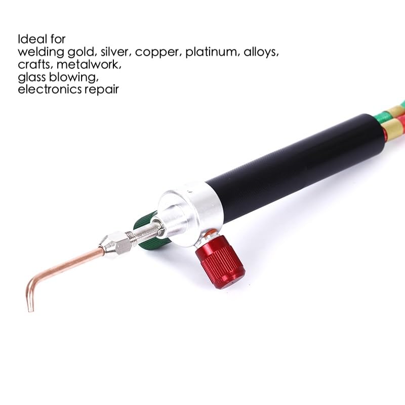 Oxygen Torch Kit, Air Acetylene Torch Kit, Oxygen Acetylene/Butane Gas Welding Torch, Portable Brazing Kits with 5pc Tips, Hand Held Blazer Torch for Repairing Blowing