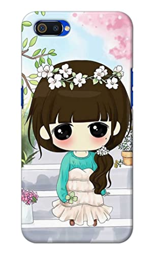 Image of PRINTFIDAA Cartoon Girl Printed Designer Hard Back Case Cover for Realme C2 / Oppo A1K, RMX1941, CPH1923 -(SS) MVN1009