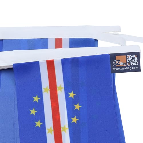 Image of AZ FLAG Cape Verde 6 meters BUNTING Flag 20 flags 9'' x 6'' - Cape Verdean STRING flags 15 x 21 cm