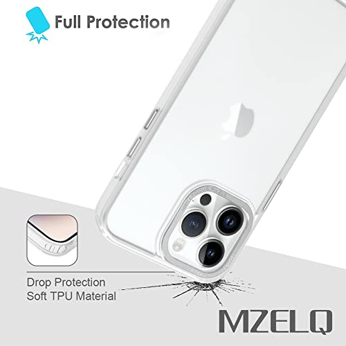 Mzelq 2022 For Iphone 14 Pro Max Case, Drop Protection Frame, Skin-Friendly Pc Back, Camera Protection + 1* Screen Protector, Anti-Scratch, Full Body Protection Shockproof Cover -White #TOP4