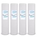 Geekpure Whole House String Wound PP Sediment Replacement Filter Cartridge-4.5" x 20"-5 Micron- Pack 4