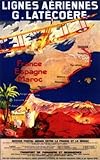  Lignes Aériennes Latécoére - France Espagne Maroc - 10x15 cm CARTE POSTALE