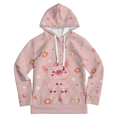 Sweat à capuche cochon avec cordon de serrage ajustable - 2