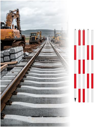 Pértiga de prisma ajustable de aluminio para topografía y estación total 2