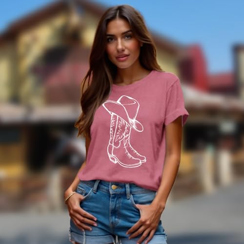 Western Shirts for Women Cowgirl Tshirt Country Themed Tee Tops4