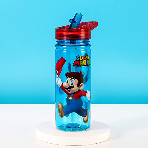 Zawadi Global Super Mario 580ml Water Bottle for Kids School Drinks Bottle Made of Durable Ecozen Reusable BPA Free