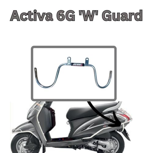 Image of TawarEntreprise W Guard for Activa 6G | Heavy Steel Rear W Guard for Scooter | Silver Steel Finish | Durable Scooter Guard
