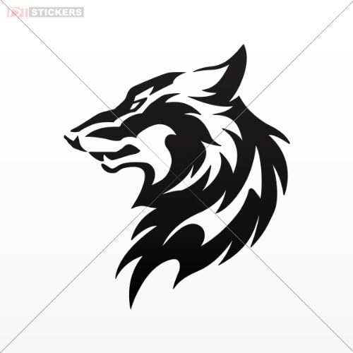Sticker Vinyl Decals Wolf Car Window Wall Art Decor Mobile Roommates Size: 5 X 4.3 Inches Black