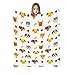 eusewo Cute Dog Cartoon Blanket Soft Flannel Throw Blankets for Kids Birthday Gifts for Couch Bed Living Room Decor All Seasons 50x40Inch