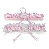 CHIC DIARY Damen Spitze Strumpfband Hochzeit Hochzeitsstrumpfband mit Schleife Beinband Hochzeitskleid Brautkleid Accessoires