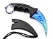 Csgo Karambit Knife Fixed Blade Stainless Steel Tactical Knife with Sheath and Cord Nice Knife for Hunting Camping Fishing and Field Survival(raindrop)